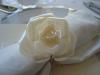 2 ronds de serviettes mariage  fleur ivoire