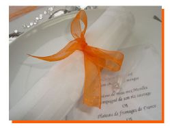 Ruban organza orange 15mm