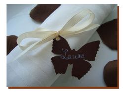 10 Étiquettes marques place papillons chocolat