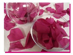 100 Pétales de rose en tissu Fuchsia