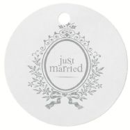 10 marque-places just married blanc