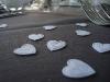 50 confetti de table coeur blanc